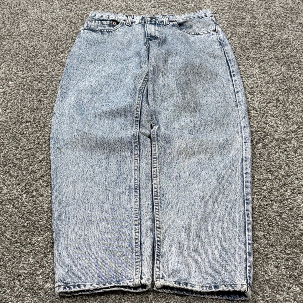 Vintage 80s Levis 550 Relaxed Fit Acid Wash Jeans Made in USA 30x31 Retro